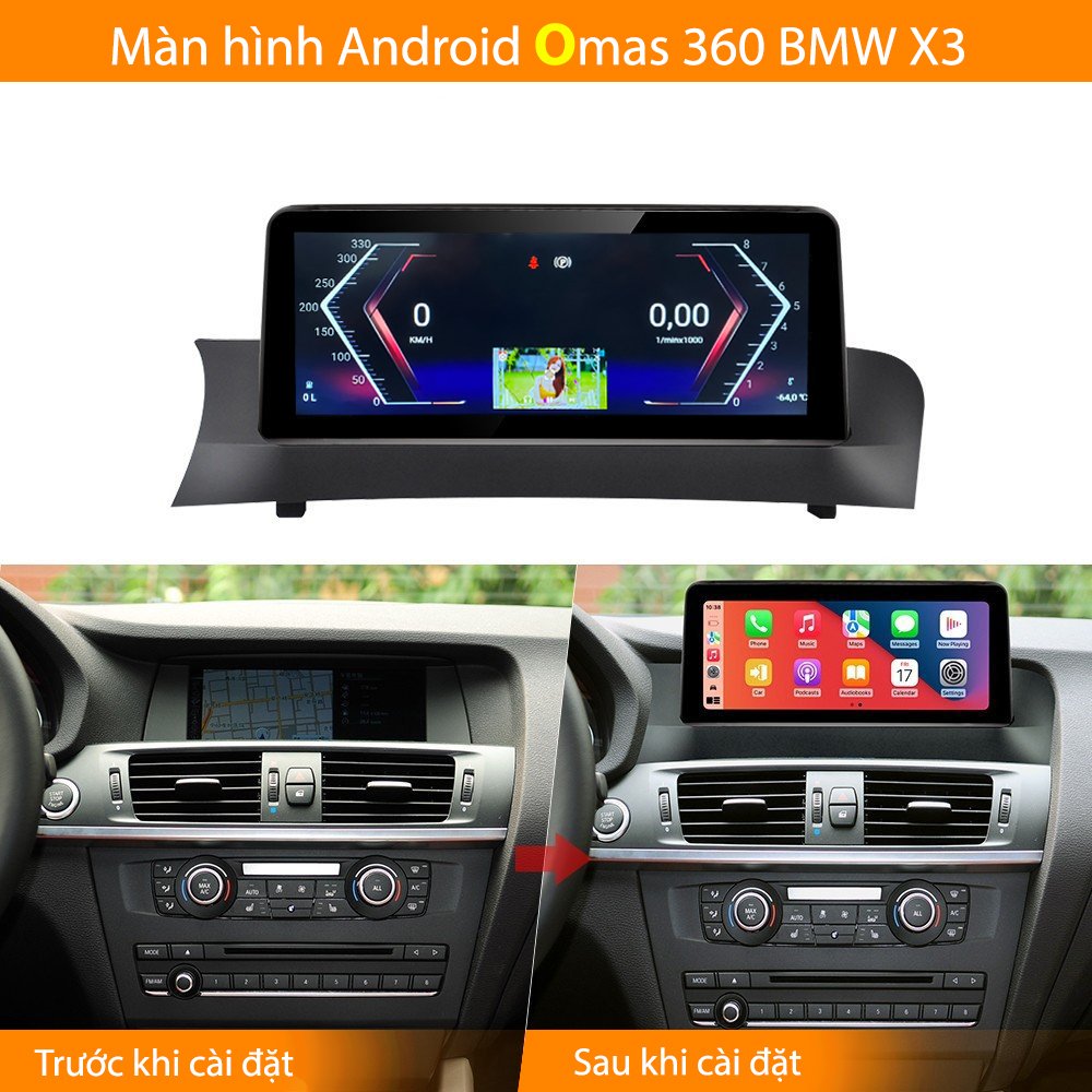 MÀN HÌNH ANDROID OMAS 360 XE BMW X3