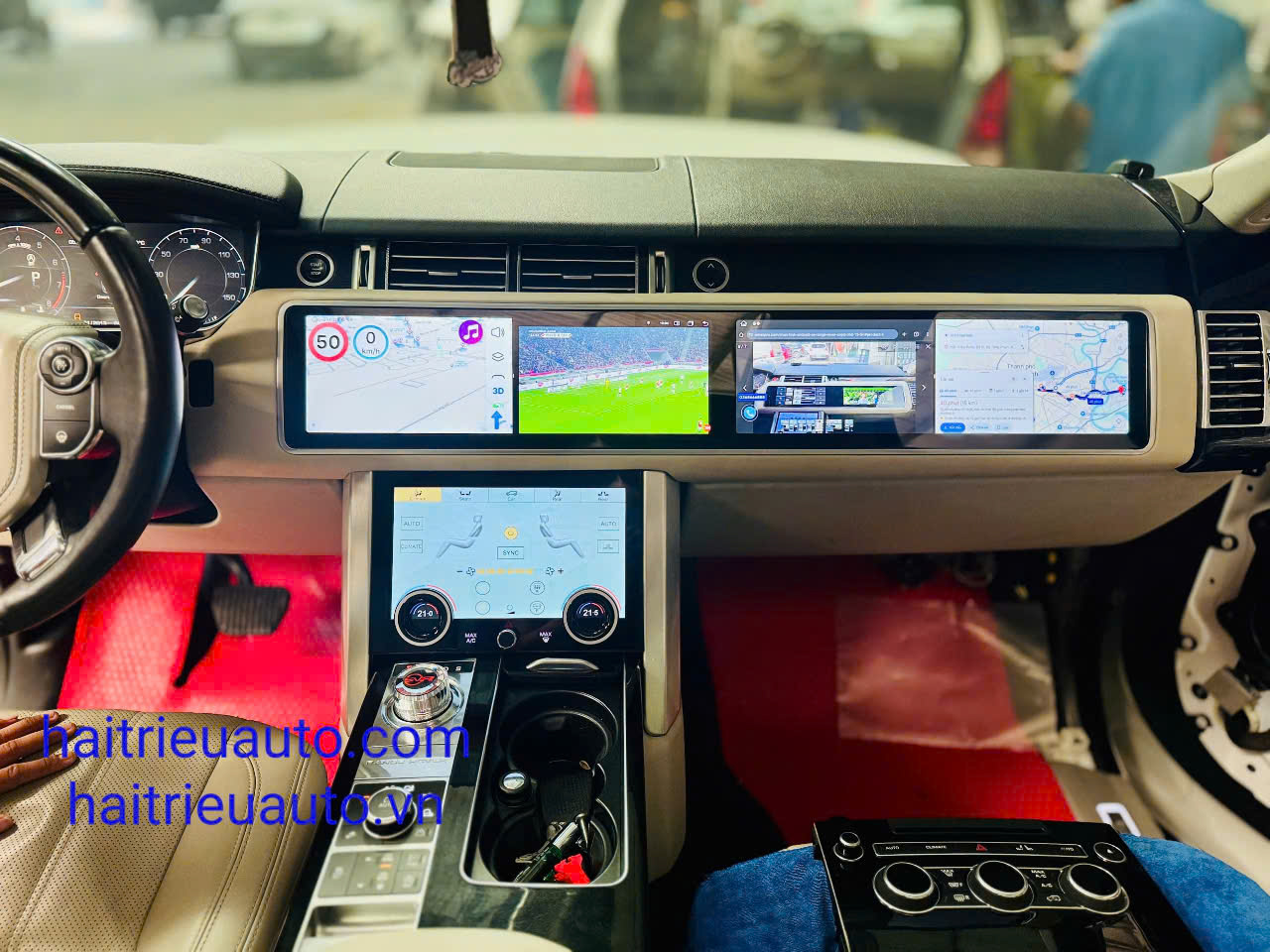 Màn hình android xe Range Rover Vogue 360 15.5