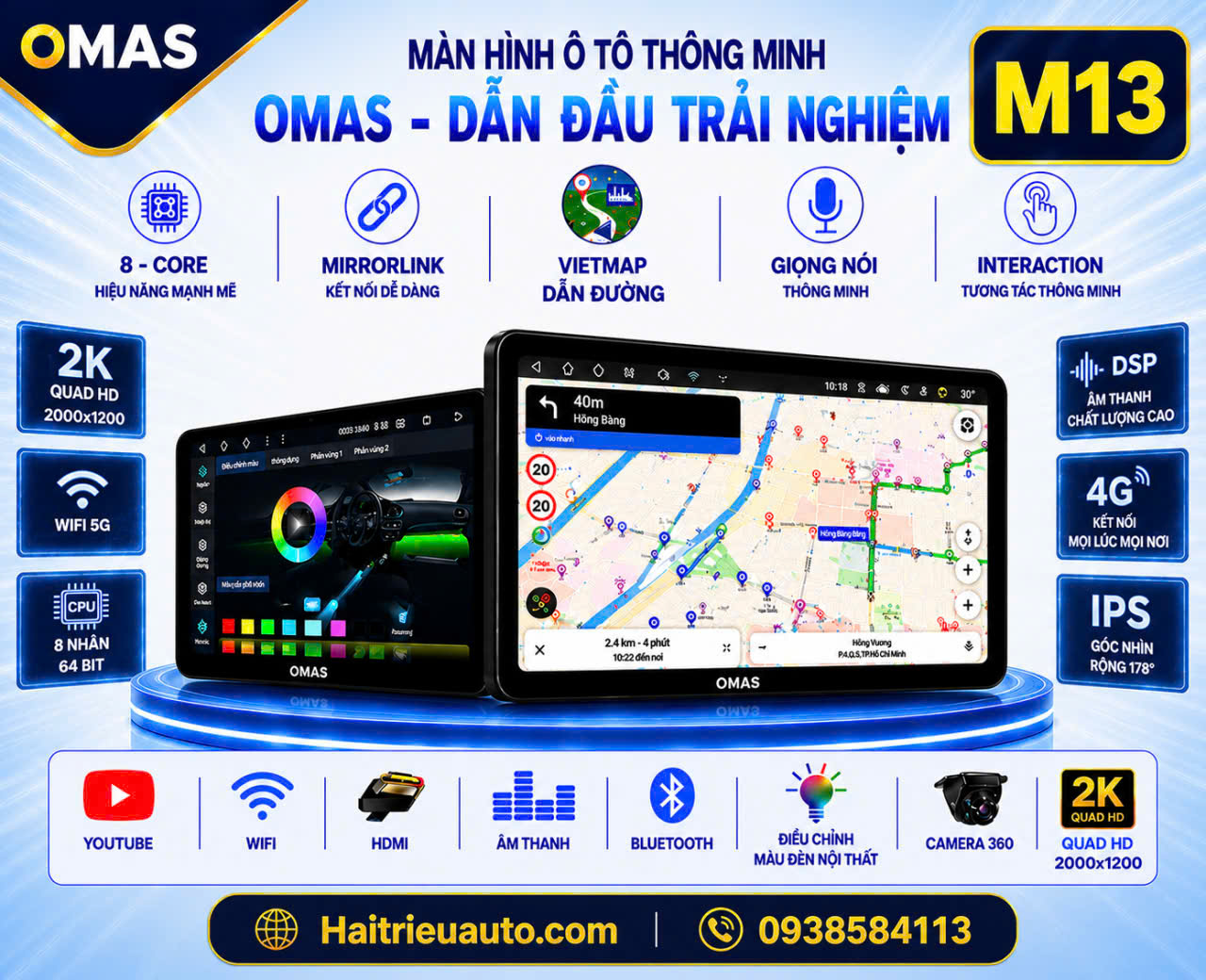MÀN HÌNH ANDROID OMAS M13