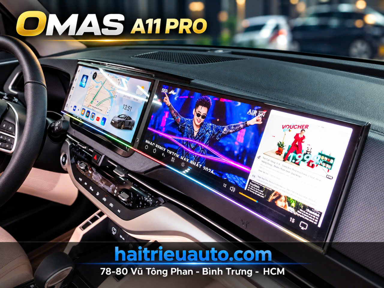 MÀN HÌNH ANDROID OMAS A11 PRO