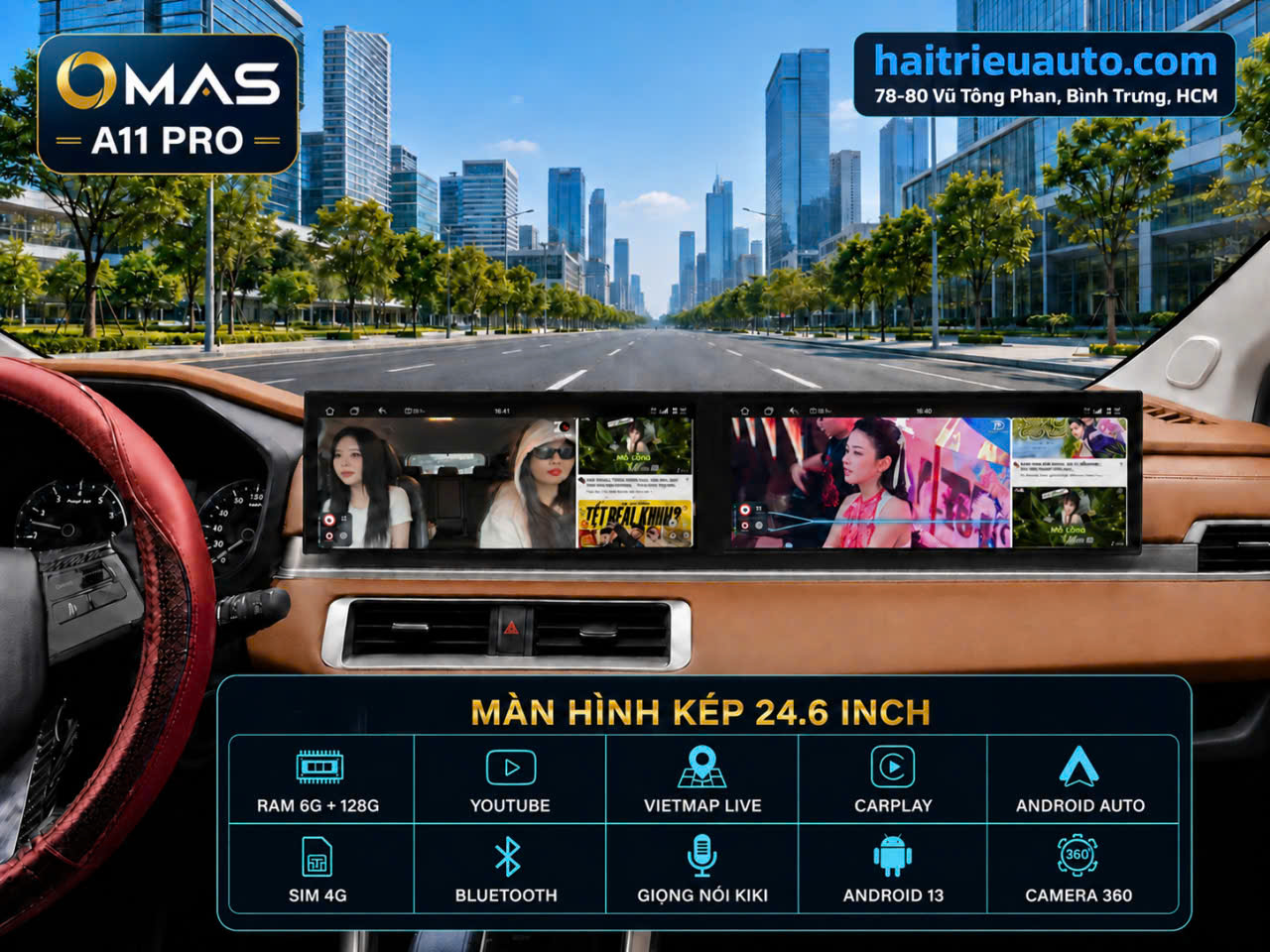 MÀN HÌNH ANDROID OMAS A11 PRO