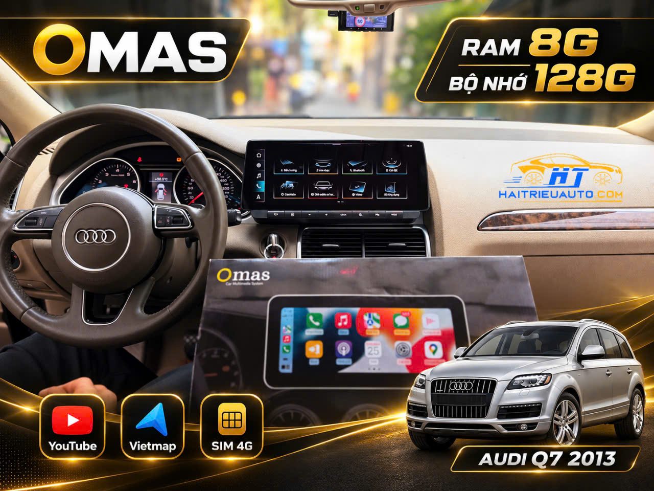 MÀN HÌNH ANDROID OMAS XE AUDI Q7