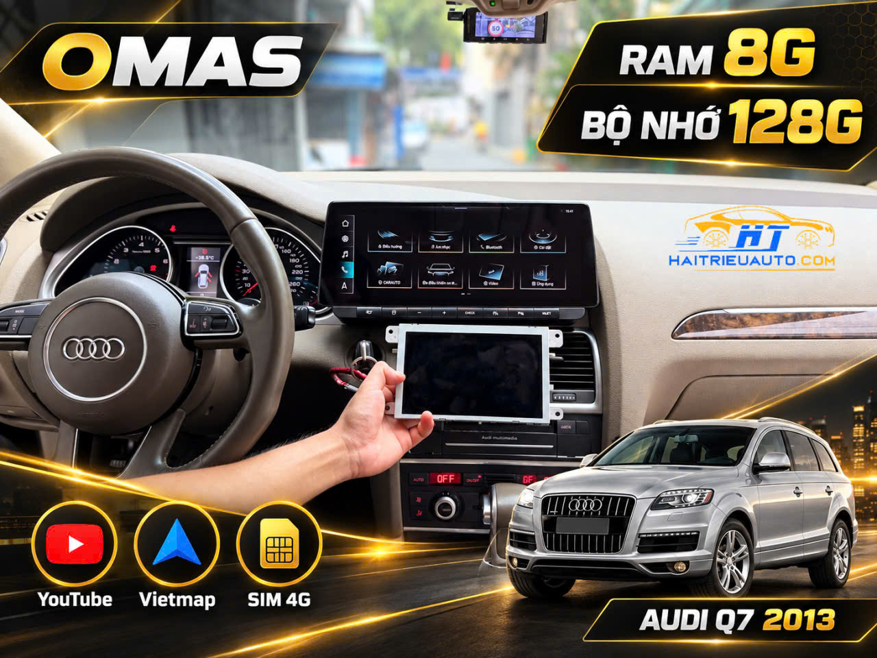 MÀN HÌNH ANDROID OMAS XE AUDI Q7