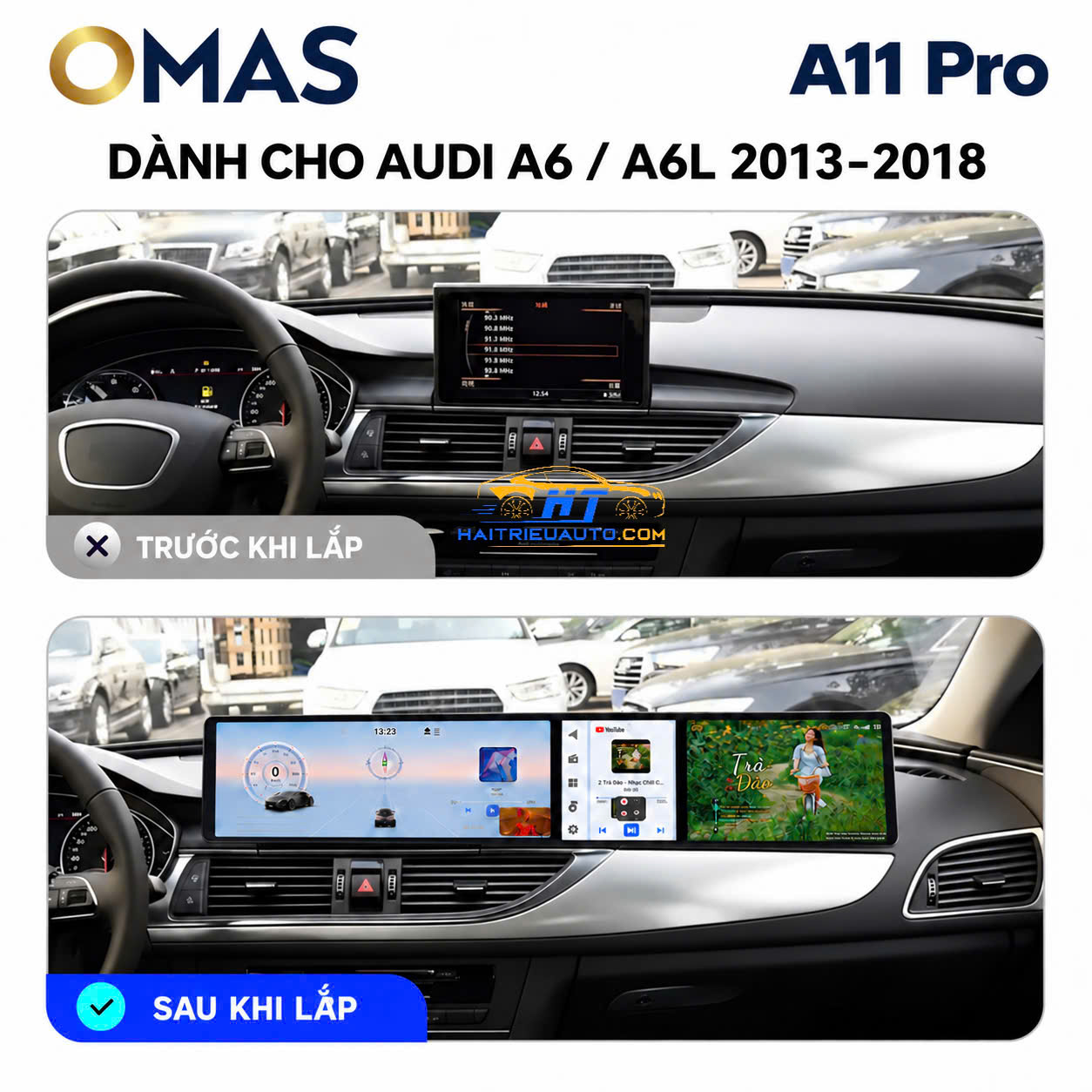MÀN HÌNH ANDROID OMAS A11 PRO XE AUDI A6 2015
