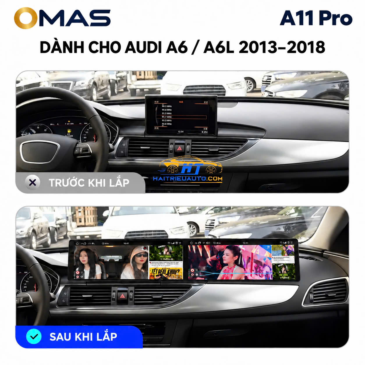 MÀN HÌNH ANDROID OMAS A11 PRO XE AUDI A6 2015